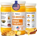 Biolore Wildcrafted Sea Moss Gel - Mango Pineapple 16 oz - Flavored Sea Moss Gel with Essential Vitamins & Trace Minerals - Vegan Superfood - Made in USA, Gluten-Free, No Añadido Sugar