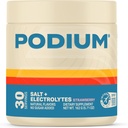 Podium Nutrition Training Salt + Electrolytes Powder, Fresa, Post Workout Hydration &amp; Muscle Recovery Support, Electrolyte Drink, Magnesium, Potassium, Calcium &amp; Sodium Salts, 30 Servings