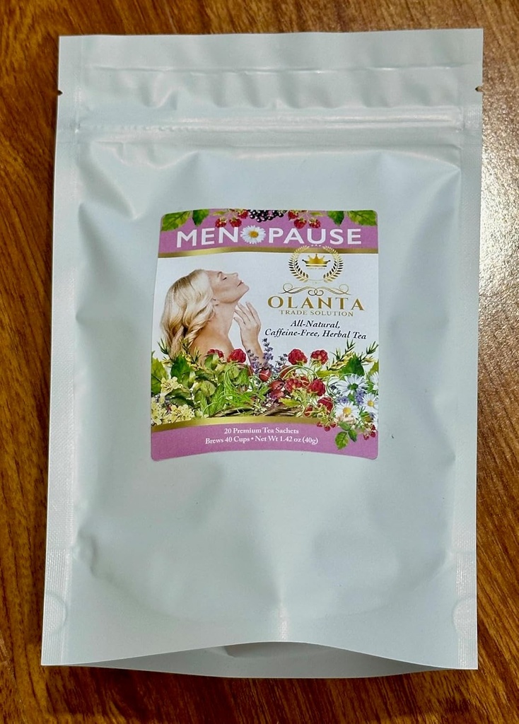 MENOPAUSE TEA - vitaminas de apoyo natural de la menopausia para las mujeres, suplemento dietético de apoyo de la menopausia, soporte cuando los flashes calientes menopause natural con Ashwagandha - 20 Premium Tea Sachets