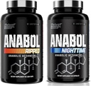 Nutrex Research Anabol Ripped &amp; Nighttime PM Muscle Builder y Shredding Combo