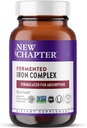 New Chapter Iron Supplement, Whole-Food Fermented Iron Complex Made with Organic Vegetables & Herbs + One Daily Non-Constipating Dose- 90ct, 3 Month Supply