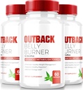 (3 Pack) Píldoras de arrastre Belly Burner, Premium Out Back Belly Burner Keto Capsules, All Natural Keto Weight Pérdida Suplemento para apoyar los Objetivos de Fitness y del Cuerpo, Official Outback BellyBurner (180 cápsulas)