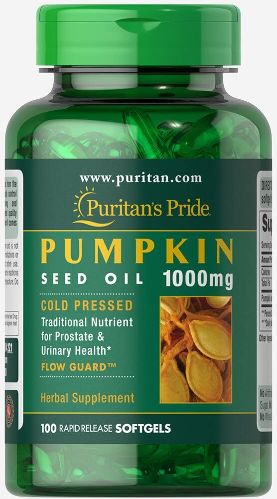 Petróleo de semilla de calabaza, apoya la próstata y la salud urinaria 100 cuenta (Pack of 1)