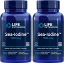 Extensión de la vida Capsules Sea-Iodine, 1000 mcg, 150 Veg Caps, Natural Iodine Suplemento de Kelp y Bladderwack