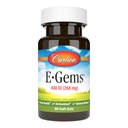Laboratorios Carlson E-Gems Vitamina Natural E, 400 UI, 60 Softgels