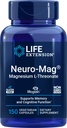 Life Extension Neuro-Mag Magnesium L-Threonate, 150 Vegetarian Capsules, Magtein Supplement for Women and Men