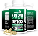 Extra Strength Fast Acting 7-in-ONE Advanced Formula - Full Body Cleanse - Detox &amp; Liver Cleanse - Detox &amp; Liver Repair, All Natural Toxins Remover, Healthy Cleansing Support for Liver (100 cápsulas)