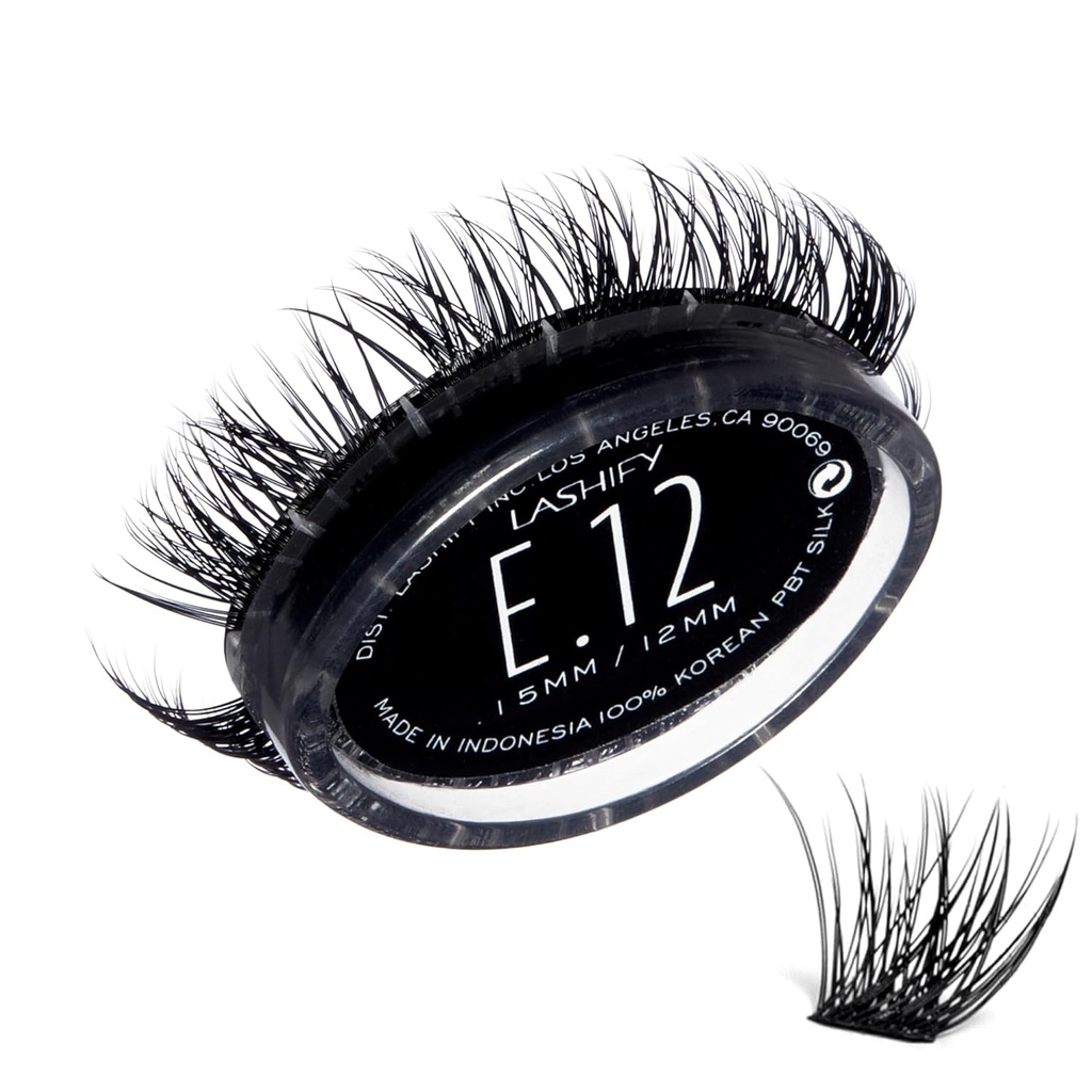 Lashify Extreme 12mm Gossamer DIY Eyelash Extensiones Rellenar, Negro, Easy False pestañas Para Añadir Tremendo volumen