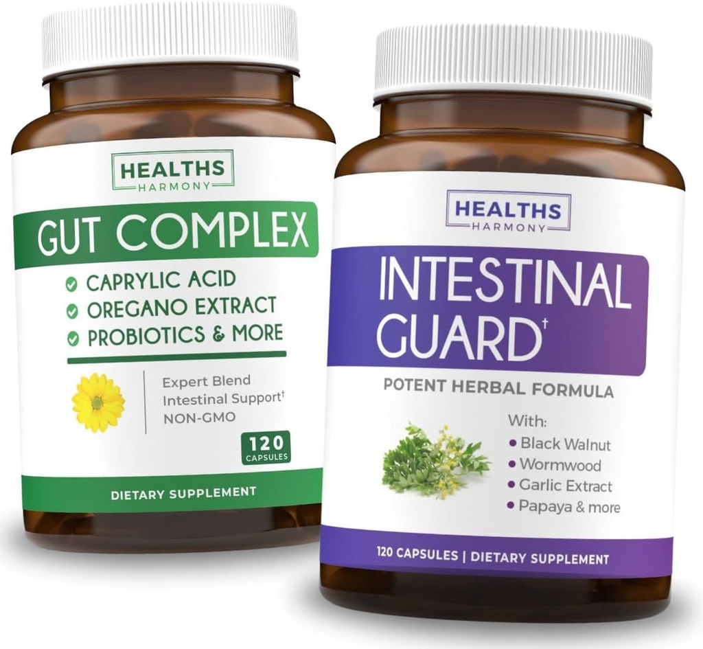 Complejo Gut de la Guardia Intestinal (2-Month Supply) Gut Guard Combo - Guardia Intestinal (120 cápsulas) Complejo de la Fórmula Natural &amp; Gut (120 cápsulas)