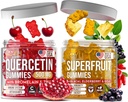 Joyli Quercetin & Superfruit Gummies Bundle – Immune & Antioxidant Support – Fórmula Multivitamínica Vegana con Vitaminas A, C, D, E, Zinc, Goji & Elderberry – 2 Pack para Adultos