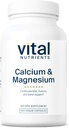 Nutrientes Vitales Calcio &amp; Magnesio Silencioso Calcio Vegan Suplemento con Magnesio Silencioso Soporte Bone Strength, Muscle y Heart Health* ← Gluten, Dairy, Soy Free ← No-GMO Silencio 100 cápsulas