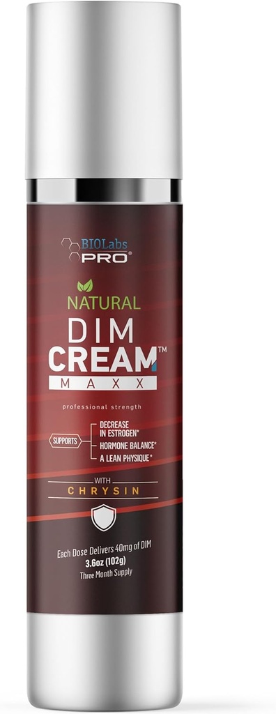 BIOLABS PRO Bloqueador de estrógeno - Crema DIM natural - Metabolizar Exceso Estrógeno - Diindolylmetano Saldo de hormonas Apoyo Suplemento DIM tópico para hombres o mujeres - 3.6oz
