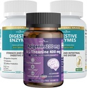 Apigenin con L-Theanine + Digestive Enzymes Wellness Bundle – Relajación Natural, Rescate del estrés &amp; Apoyo Digestivo
