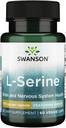 Swanson Ajipure L-Serine Pharmacecal USP Grade High Purity Amino Acid Suplemento Cognitive Function Brain Health 500 mg 60 Veggie Capsules