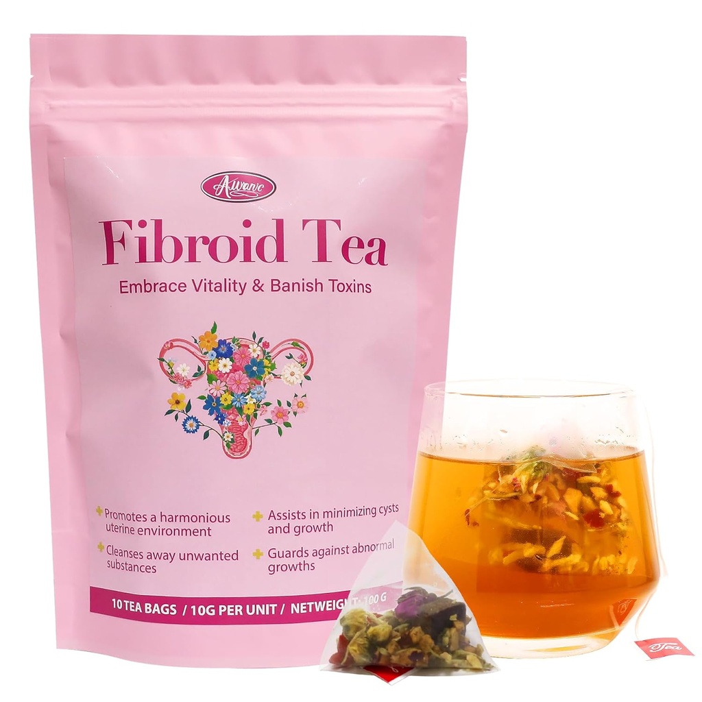 Auranic Natural Fibroid Shrink & Ovarian Cysts Herbal Tea, Natural Fertility Tea for Women to Get Pregnant Fast, Remedy and Restore Hormone Balance, Women Pregnancy and Womb Detox