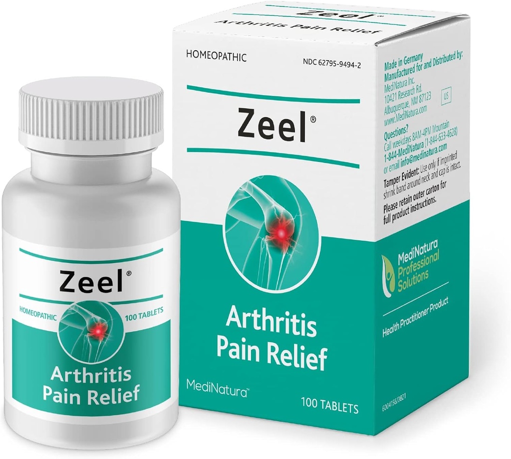 MediNatura Zeel Homeopático Asistencia Ayuda a Aliviar Dolor &amp; Oz alrededor de Juntas - Arnica + 14 Ingredientes Naturales Activos - 100 Tabletas