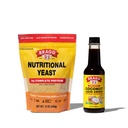 Bragg Premium 12 Ounce Nutritional Yeast Seasoning Pouch - Vegan, Gluten Free Cheese Flakes and Coconut Aminos, All Purpose Seasoning, 10 Oz, Single