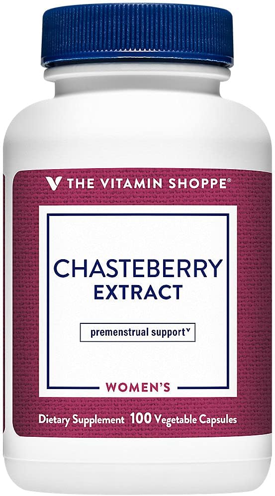 The Vitamin Shoppe Chasteberry Extract (Vitex Agnus Extract) Women's Health for Premenstrual Support (100 Veggie Capsules)