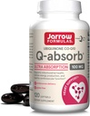 Jarrow Formulas Q-Absorb Ubiquinone Co-Q10 100 mg, Suplemento dietético, Apoyo Antioxidante para la salud mitocondrial, Producción de energía celular y salud cardiovascular, 120 Softgels, 120 Day Supply