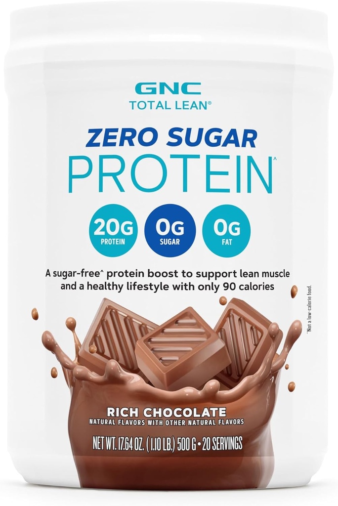Proteína total de azúcar GNC Zero Lean - Chocolate rico (20 piezas)