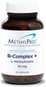 MetilPro B-Complex + L-Methylfolate 10 mg - Complejo de vitamina B metilada para mujeres y hombres, Soporte de energía celular con folato, niacina y biotina, Suplemento VIT B - 30 cápsulas veganas