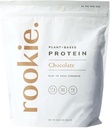 Proteína probiótica basada en plantas de Rookie Wellness - Polvo proteína orgánico con perfil completo de aminoácidos, prebióticos y probióticos de Gut-Healthy, " Más de 25 vitaminas " minerales (30 servidos, chocolate)