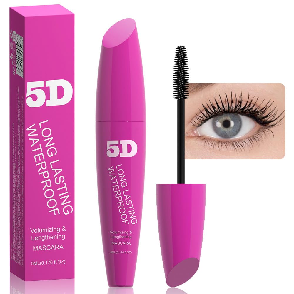 Negro Volumizing Curl Long-Wearing Mascara Smudge-Proof Intense Longitud Feathery Soft Full Lashes Waterproof No Flaking Non Smudging Clumping,Cruelty Free