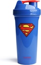 Smartshake Lite Justice League Superman Protein Shaker Botella 800ml – BPA Free Leakproof Gym Protein Shakes Botella para Protein Powder DC Comics Blue Water Bottle Superman Gifts