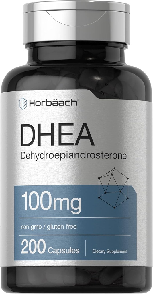 Horbäach DHEA 100mg  200 Capsules ← Suplemento para Hombres y Mujeres