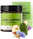 HERBAMAMA Liver Support Gummies - Complejo herbal para la desintoxicación y limpieza del hígado - Suplemento de soporte general vegano y no transgénico - 60 Pectin-Based Apple-Flavored Chews