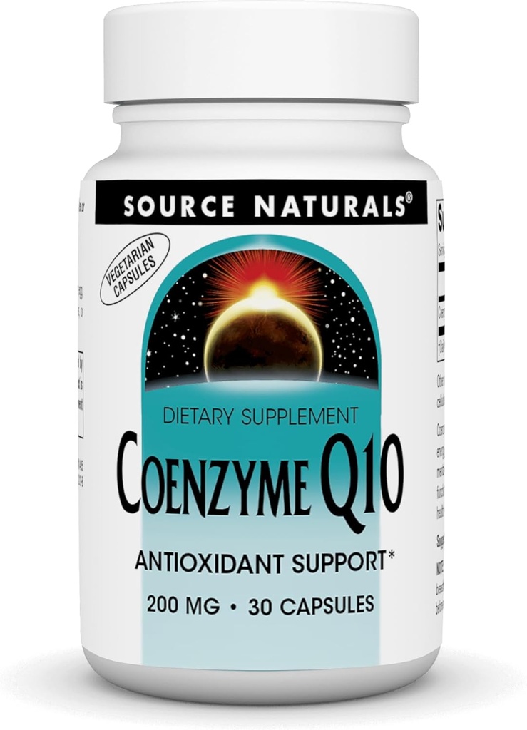 Fuente Naturals Coenzyme Q10, Apoyo Antioxidante* para la Producción Energética, Apoyo a la Función del Corazón, Protección Antioxidante y Gums Saludables, 200 mg - 30 cápsulas vegetarianas
