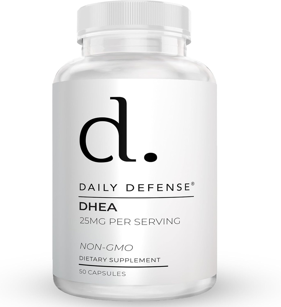 Pure DHEA 25mg for Women & Men DHEA Supplement for Women & Men - Just The Right Dose of DHEA Vitamins for Vitality, Energy Boost, & Mood Support - DHEA 25 mg per Capsule - 50 Capsules