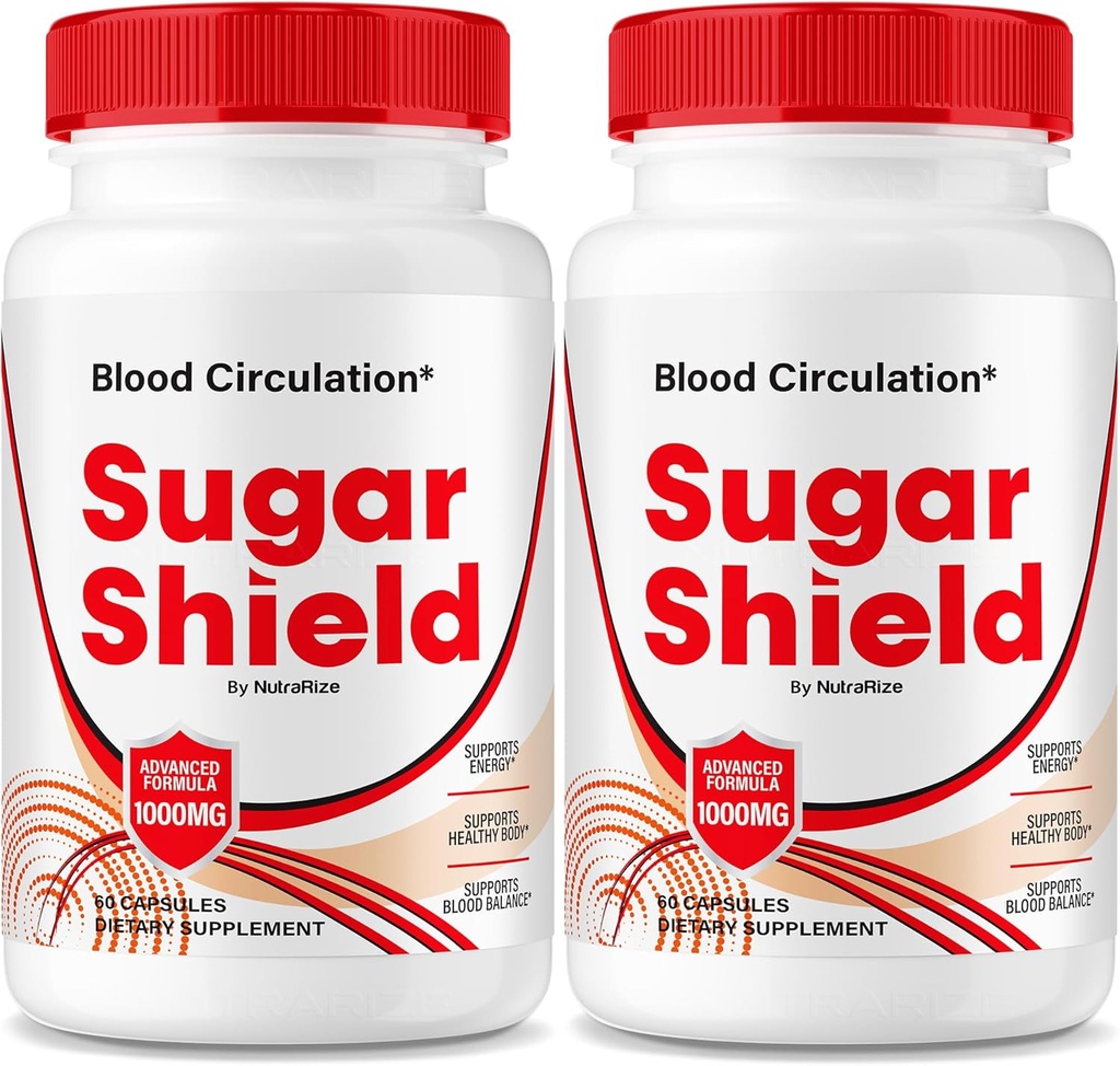 NutraRize (Pack of 2 Sugar Shield Blood Support Pills, Maximum Strength Formula, Capsules, Natural Blood Blend Complex, Reviews (120 cápsulas)