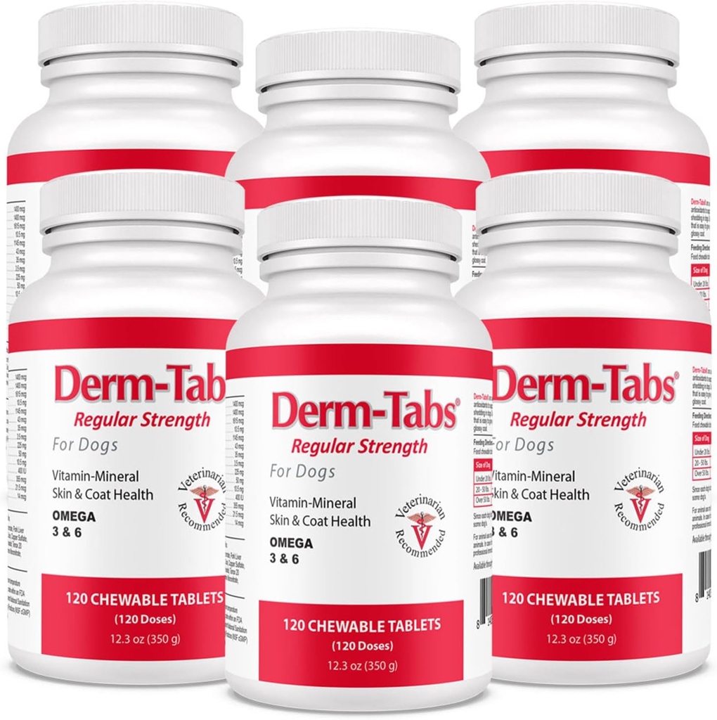 Tabs derretimiento Estrés regular para perros - Aceite natural, vitaminas, minerales y antioxidantes - Soporte Esquí saludable y reducir la ropa de cama - 720 tabletas picables