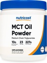 Nutricost Premium MCT Oil Powder .5LBS - Best for Keto, Ketosis, and Ketogenic Diets - Zero Net Carbs, Non-GMO y Gluten Free
