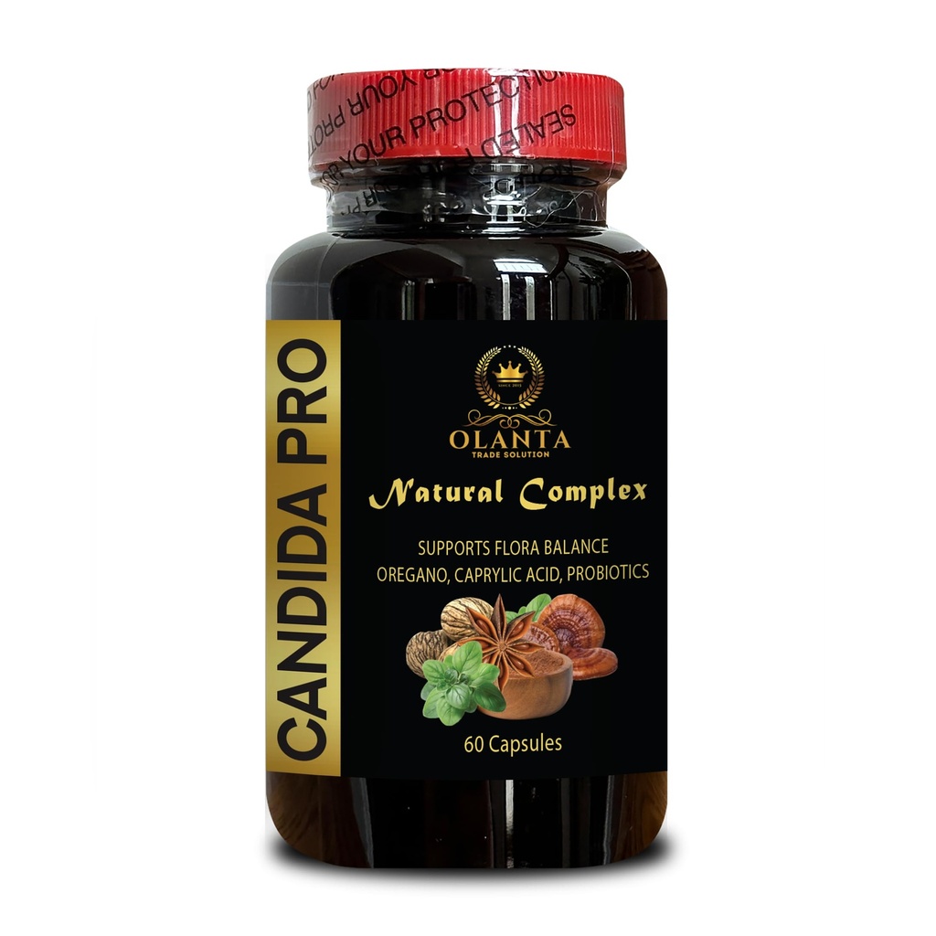 Suplemento de apoyo a la candidatura - Candida Detox, Candida Cleanse Support Suplemento Pills, Digestive System Support, Gut Flora Balance - 1 Bottle 60 Capsules