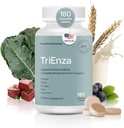 Houston Enzymes TriEnza - Digestive Enzyme Supplement for Gluten, Casein, Soy, Proteins, Carbohydrates, Fats & Polyphenols - Digestive Enzymes for Women & Men (180 Chewable Tablets)