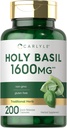 Carlyle Holy Basil Capsules 1600 mg Silencio 200 Conde ← Tulsi Holy Basil Leaf Extract ← Herbal Supplement ← Non-GMO, Gluten Free