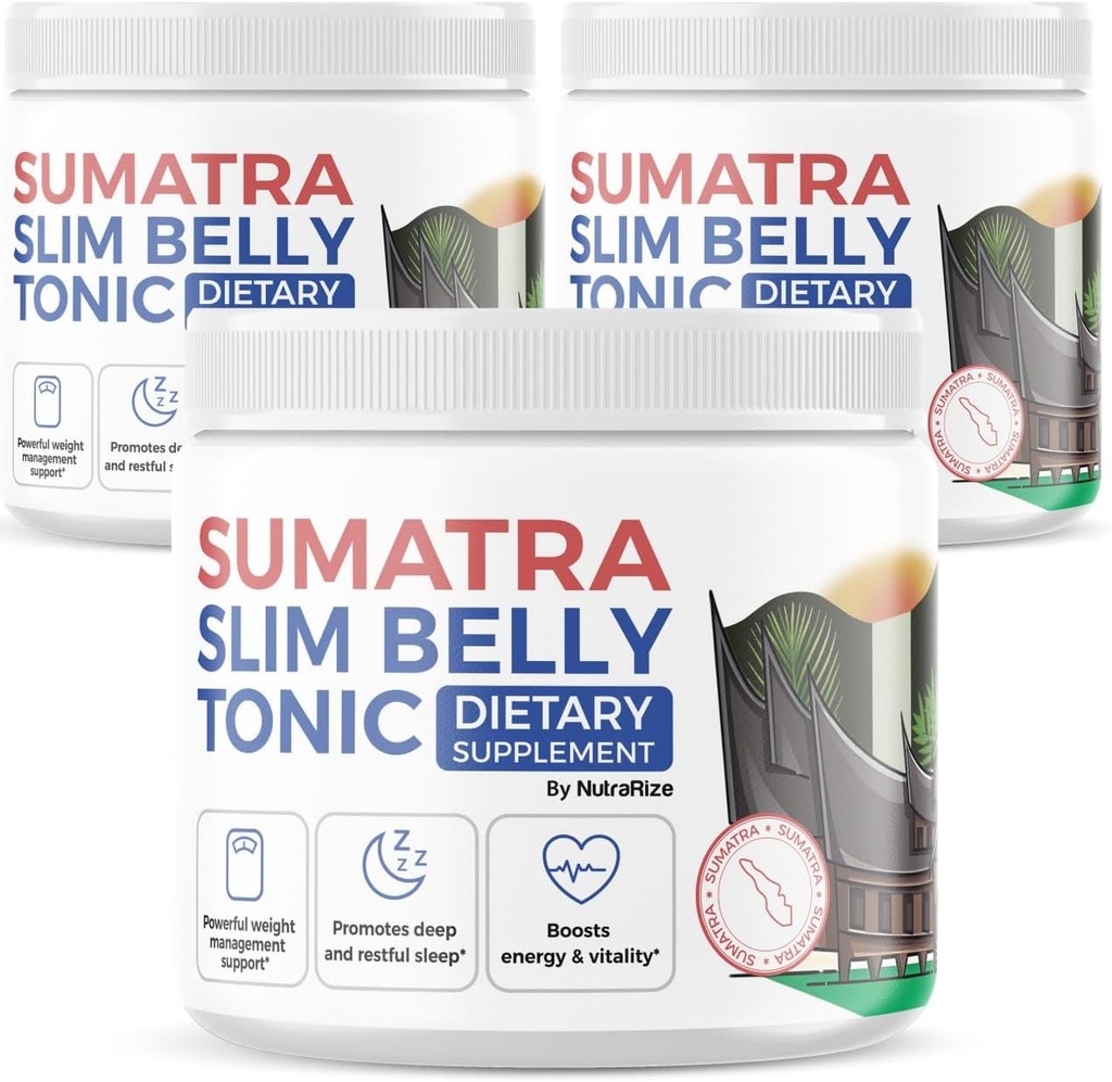 NutraRize (Pack of 3 Sumatra Slim Belly Tonic Powder - Dietary Supplement, All-Natural Maximum Strength Powder, Reviews