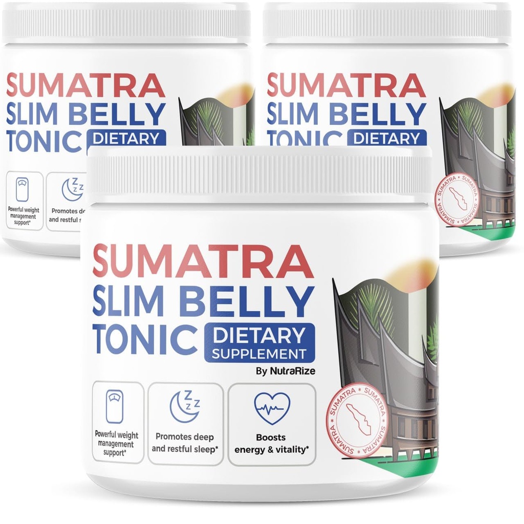NutraRize (Pack of 3 Sumatra Slim Belly Tonic Powder - Suplemento dietético, All-Natural Maximum Strength Powder, Comentarios