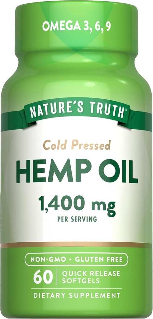 La verdad de la naturaleza cáñamo aceite Softgels Silencioso 1400mg 60 Cuenta Silencioso Omega 3 6 9 Silencioso Presionado ← No Gluten Suplemento gratuito