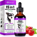 15 en 1 Perro Multivitamina, All-in-One Multilíquido Multivitamina para perros, vitaminas de perros y suplemento con Digestivo, inmunidad, alergia Skin &amp; soporte de la carne, Hip " Conjunto, Todas las edades, razas 2 oz