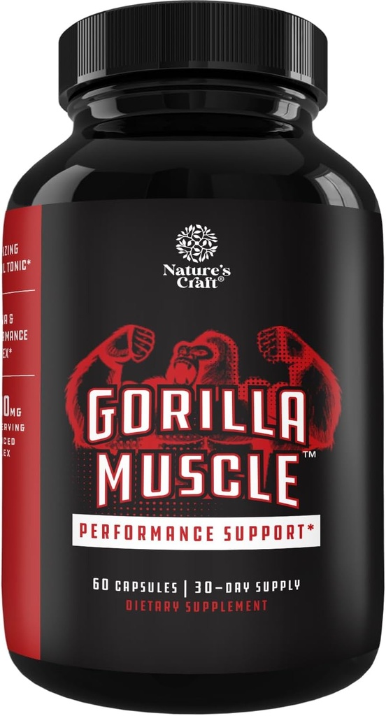 Extra Strength Testosterone Booster para Hombre - Natural Testosterone Suplemento para Hombres con Horny Goat Weed Maca Root Tongkat Ali y Saw Palmetto Extract for Muscle Enlargement Stamina y Fuerza