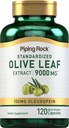 Piping Rock Olive Leaf Extract Capsules Silencio 9000mg Silencio 120 Pills  150mg Oleuropein ← Suplemento herbal estandarizado