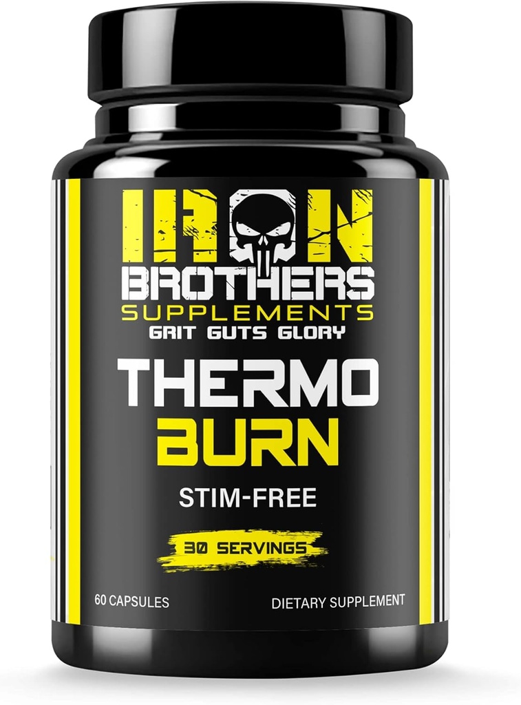 Hermanos de Hierro Suplementos Estimulantes Quemadores Grasos Libres para Mujeres y Hombres – Pérdida de Peso - Inflamación de grasa termogénica no estimulante – Suplemento dietético – Metabolismo Booster con Pimienta de Cayena – 30 días