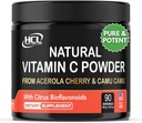 Vitamina Natural C de Acerola Cherry &amp; Camu Camu Powder - Absorción alta con Citrus Bioflavonoides - Sistema inmunológico &amp; Booster colágeno - Anti Aging Vitaminas de la piel Hecho en EE.UU. 90 porciones