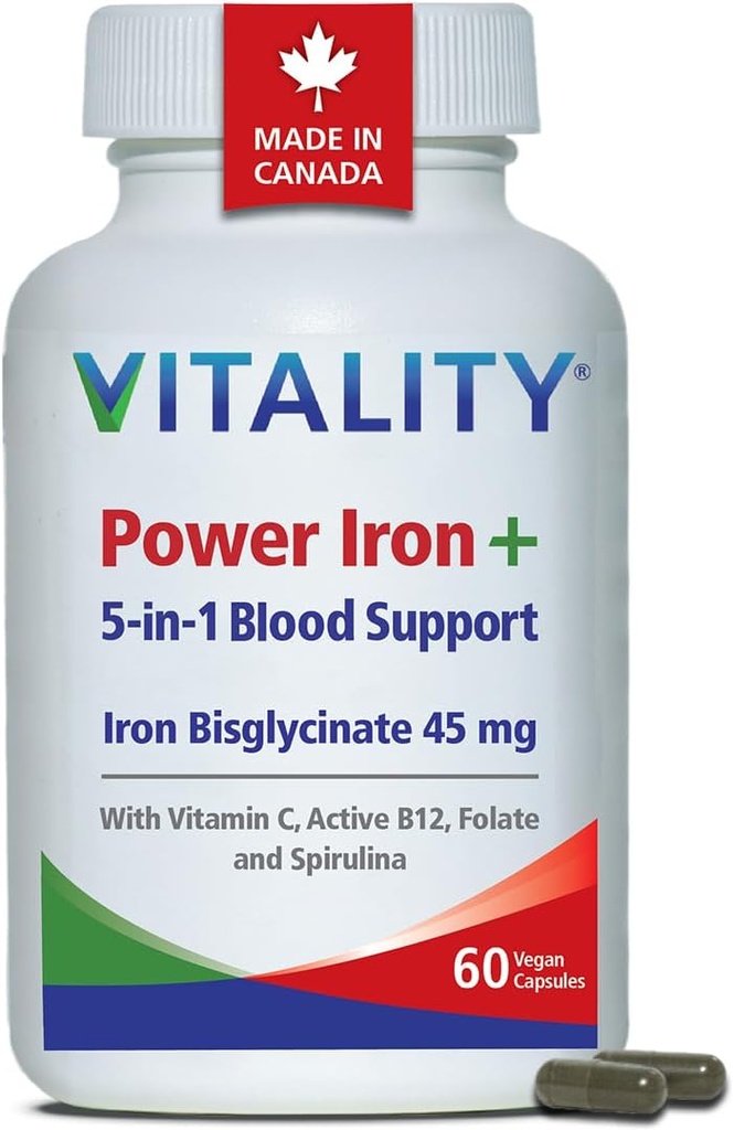 Vitality Power Iron y Spirulina, 60 CT