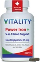 Vitality Power Iron y Spirulina, 60 CT