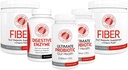 Silver Fern Marca 60 días Digestive System Reboot Kit - Gut Health Maintenance &Support - Probiotic, Fiber &amp; Digestive Enzymes