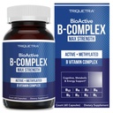 Complejo BioActivo de Vitamina B - Corriente de Sangre Listo, Complejo de B Metilada - Destacando Methylfolate, 3 Formas BioActivas de B12, BenfoPure® B1 &amp; Pantesin® B5 - 12 B Vitaminas en dosis clínicas - 60 Servimientos